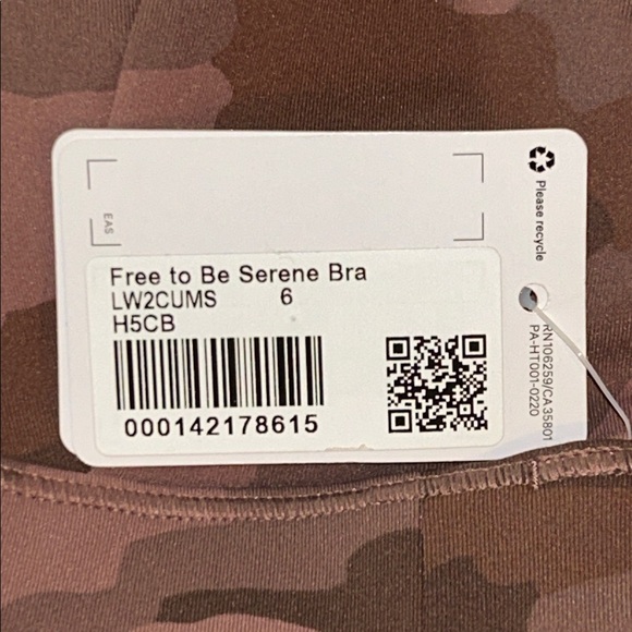 NWT Lululemon Free to Be Serene Bra, C/D Cup
Heritage 365 Camo Roasted Brown 6 - Picture 6 of 11